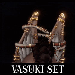 Vasuki Set - VRChat Decorated Furry Ears and Tail with Snakes