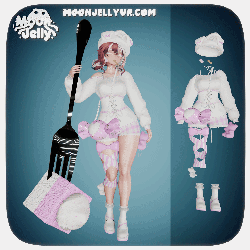 Sweet Treat | Coquette Set, Puppy, Beret, Corset Sweater, Candy, Dessert
