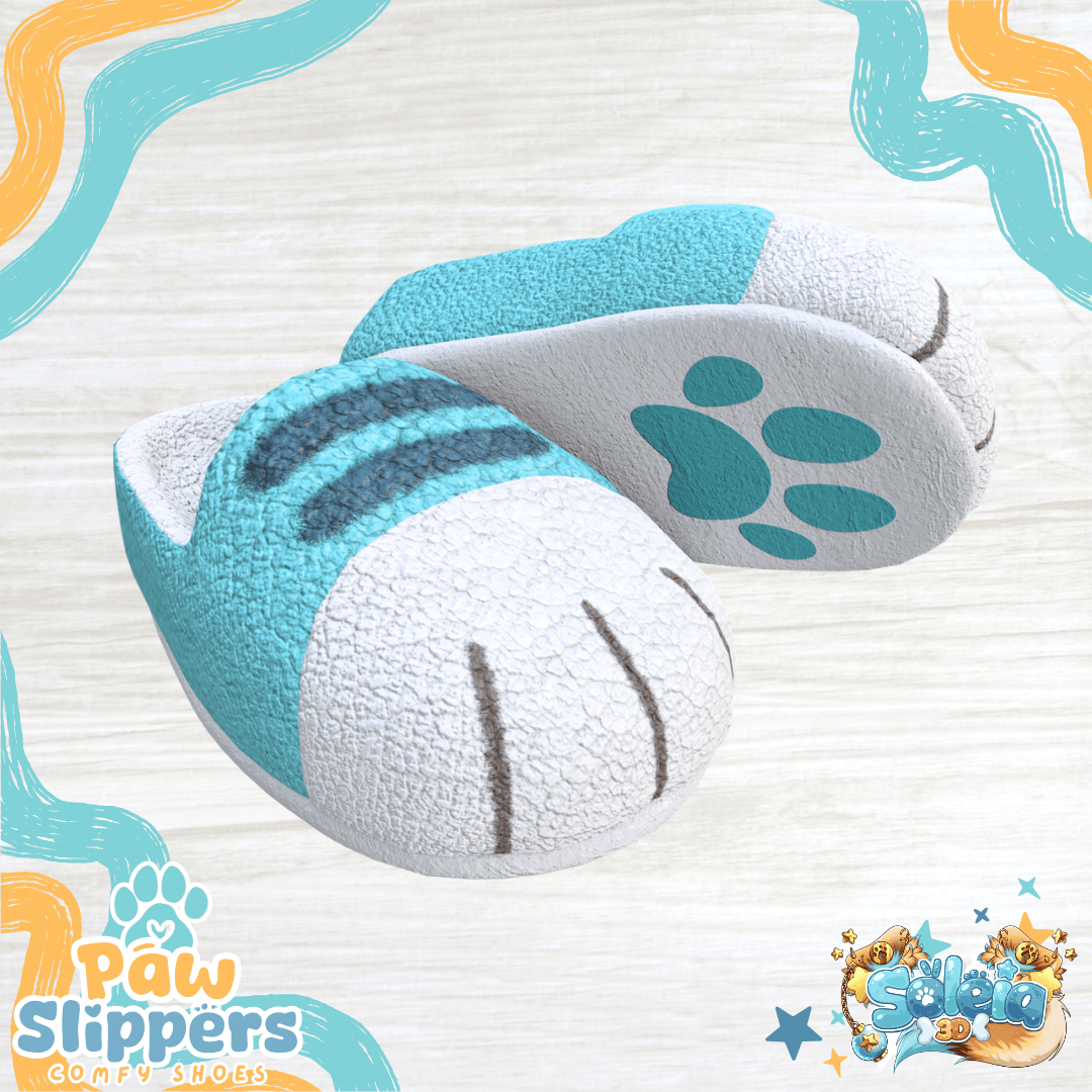 Paw Slippers - 13 COLORS - Comfy Cozy Kitty/Puppy
