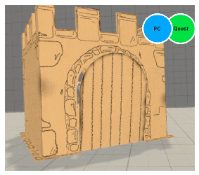 Cardboard castle world drop