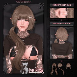 "Kizuki's Side Ponytail + Pigtails" — Hair Duo for VRChat