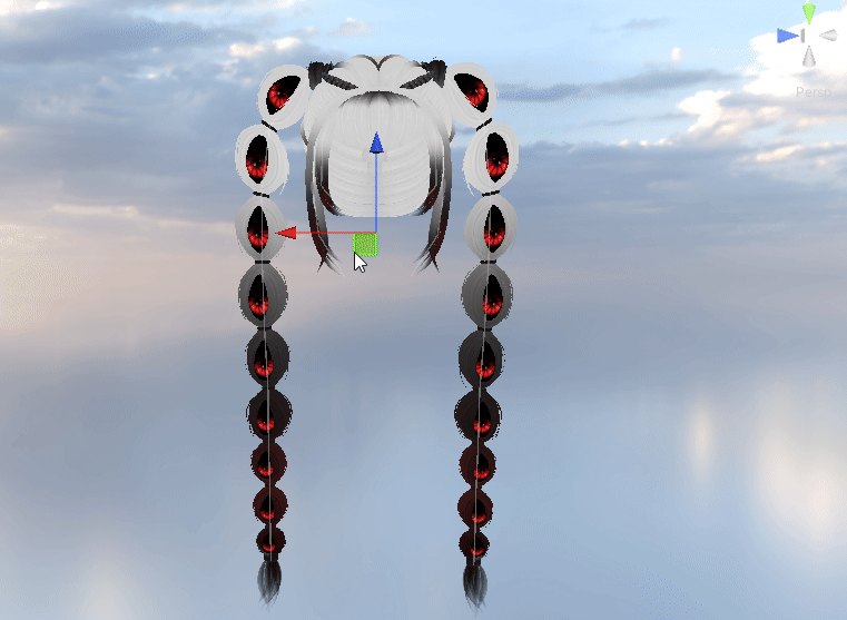 PHYSBONE UNITY PHYSICS KENNELWORKS IRIS HAIR RENDER HALLOWEEN EYES CREEPY SPOOKY