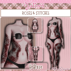 🌹 Roses & Stitches Tatts | Multi-Base Compatible