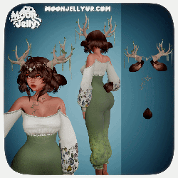 Whimsical Deer | Fantasy Deer Set, Nature Accessories, Druid Crown, Antlers