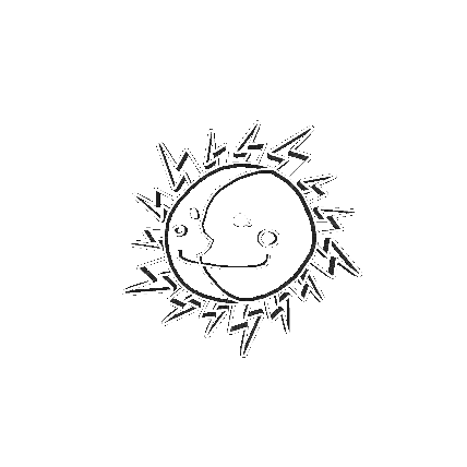The "Sunmoon" logo for artist and producer professionally known as Mystic DA Kid.