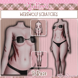 🐺 Werewolf Scratches Tatts | Multi-Base Compatible