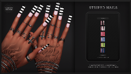 ˚ striped˚ — nails