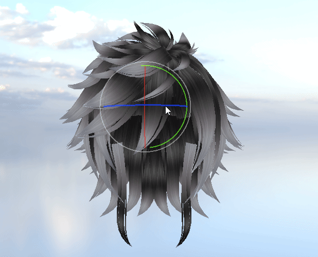 KENNELWORKS SINA HAIR VRCHAT ASSET PUNK ANDROGYNOUS UNITY PHYSICS