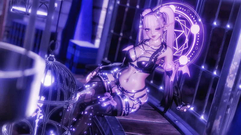 iceqae halloween vrchat avatar anime egirl pc quest demon succubus