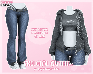 Skeletal Outfit 2.0 [E-GIRL & ANIME BASE]