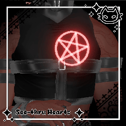 ❤︎⁠ See-Thru Heart [ Nightmare Pack ] ❤︎⁠ Animated Chest heart ❤︎⁠ Angel / Coffin / Kitty / Heart ❤︎⁠