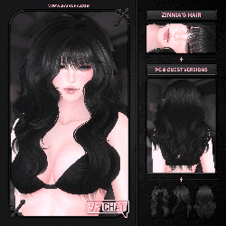 "Zinnia's Fluffy Hair" — Hair for VRChat