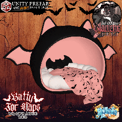 Batty For Naps - Droppable Bat Bed - Halloween Comfy Goth