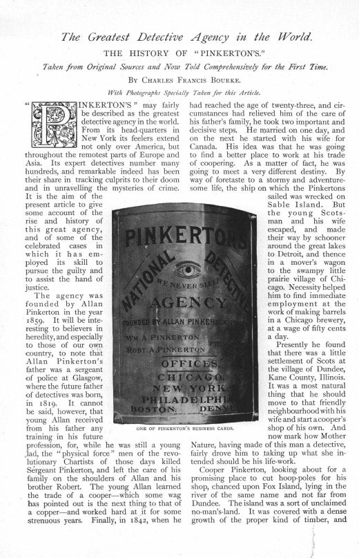 pinkerton detective agency pinkerton detective agency