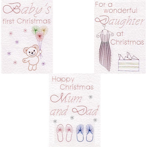 Christmas Set No. 3 Relatives Rectangle Stitching Card Patterns - Payhip